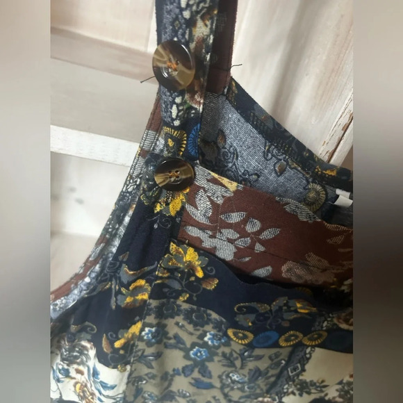 Patchwork Boho Cotton Overalls - Picture 5 of 7